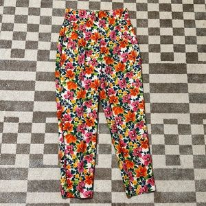 Zara size small high waisted pant floral